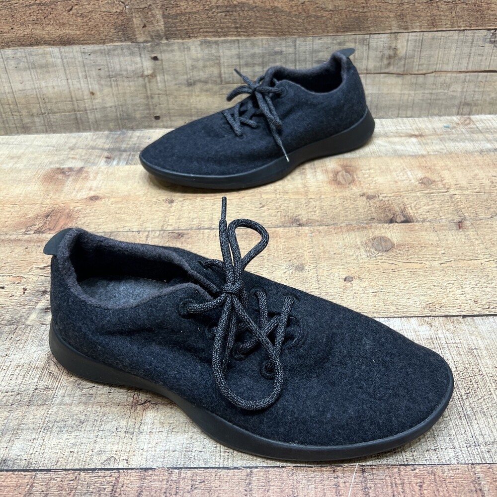 Allbirds Wool Runner WR Mens Charcoal/Black Athletic Sneakers Size 10